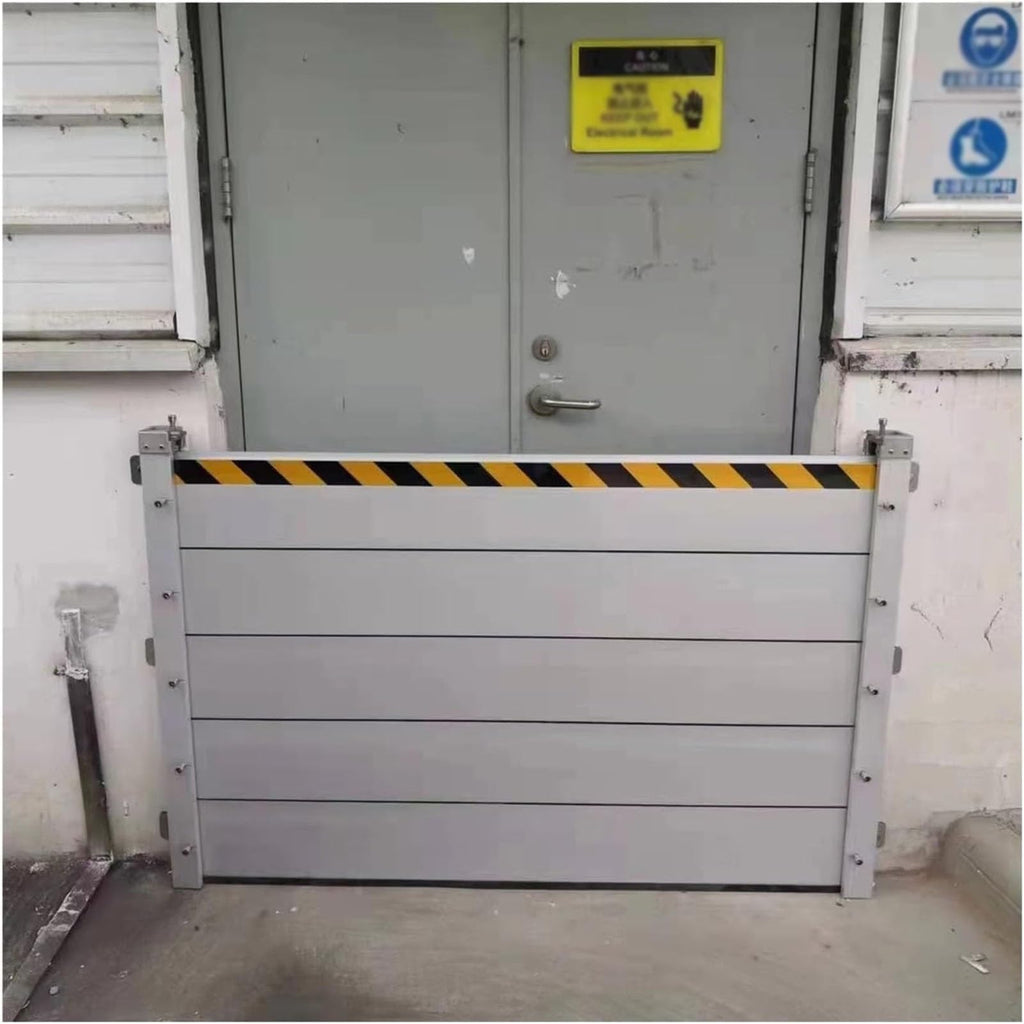Reusable Metal Aluminum Flood Barriers/Gates for Home Doors, 2ft - 15.7ft Long Flood Prevention Barrier Water Stopper Shield,for Outside/Indoor/Garage Door/Basement/ (Color : L 460cm(15.1ft
