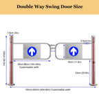 Stainless Steel 90° Swing Safe Gate 1 Way Access Door for Markets Lines & Scenic Bars 140x100cm BCA Entrance Solut
