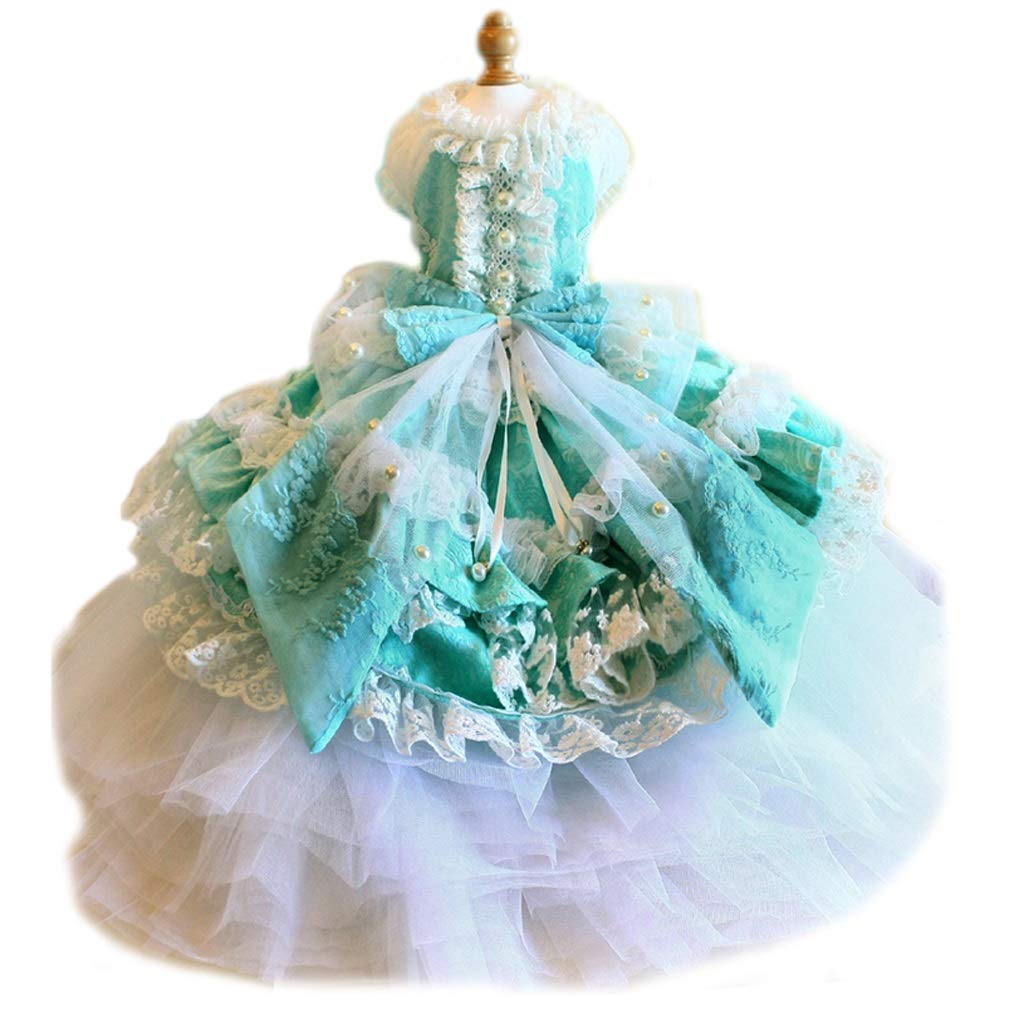 Princess Pet Dog Wedding Dress Cats Dress Puppy Skirt Clothes Pet Tutu Skirt Bride Costume Supplies (Size : Large) (XX)