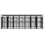 Large Dog Kennel Chicken coopruffland Dog kennelOutdoor Dog Kennel with Roof Steel 138.9 ft虏Suitable for Gardens and courtyards