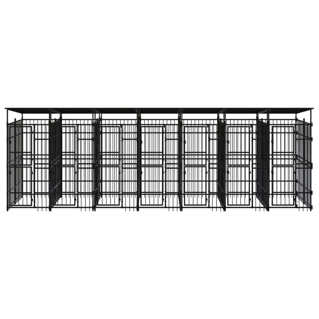 Large Dog Kennel Chicken coopruffland Dog kennelOutdoor Dog Kennel with Roof Steel 138.9 ft虏Suitable for Gardens and courtyards