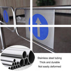 Stainless Steel Swing Safe Gate 90° One Way Access Door for Markets Lines Scenic Bars 100x100cmGate for Secure Entry