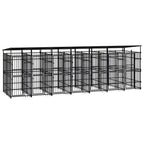Large Dog Kennel Chicken coopruffland Dog kennelOutdoor Dog Kennel with Roof Steel 138.9 ft虏Suitable for Gardens and courtyards