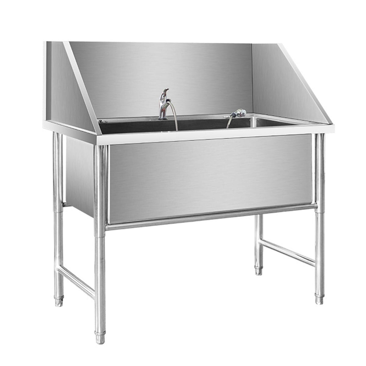 Professional Stainless Steel Dog Bathing Station,Dog Grooming Bathtub Station,Wash Shower Sink with Faucet