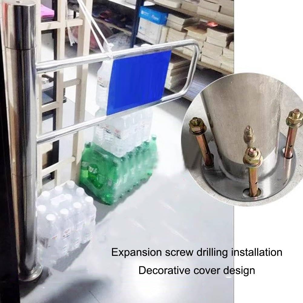 Stainless Steel 90° Swing Safe Gate 1 Way Access Door for Markets Lines Scenic Bars 110x100cm Security BER