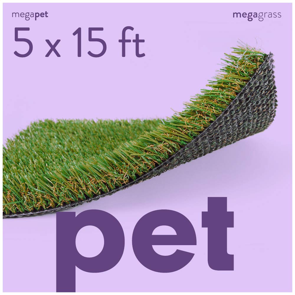 15 x 40 Feet Artificial Grass Mat for Dogs [Deluxe Realistic Synthetic Pet Turf Rug, Fake Grass Carpet for Puppy Potty Training Patch, Indoor or Outdoor Pee Pads]