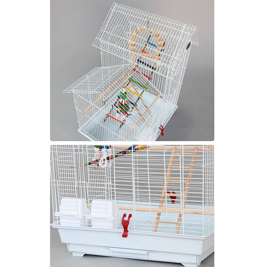 Bird Cages Double Roof Parrot Cage Group Bird Cage Parrot Bird Cage Large, with Feeder Pet Toys, Suitable for Finches and Pigeons Small Parrot Aviary Bird Carr,