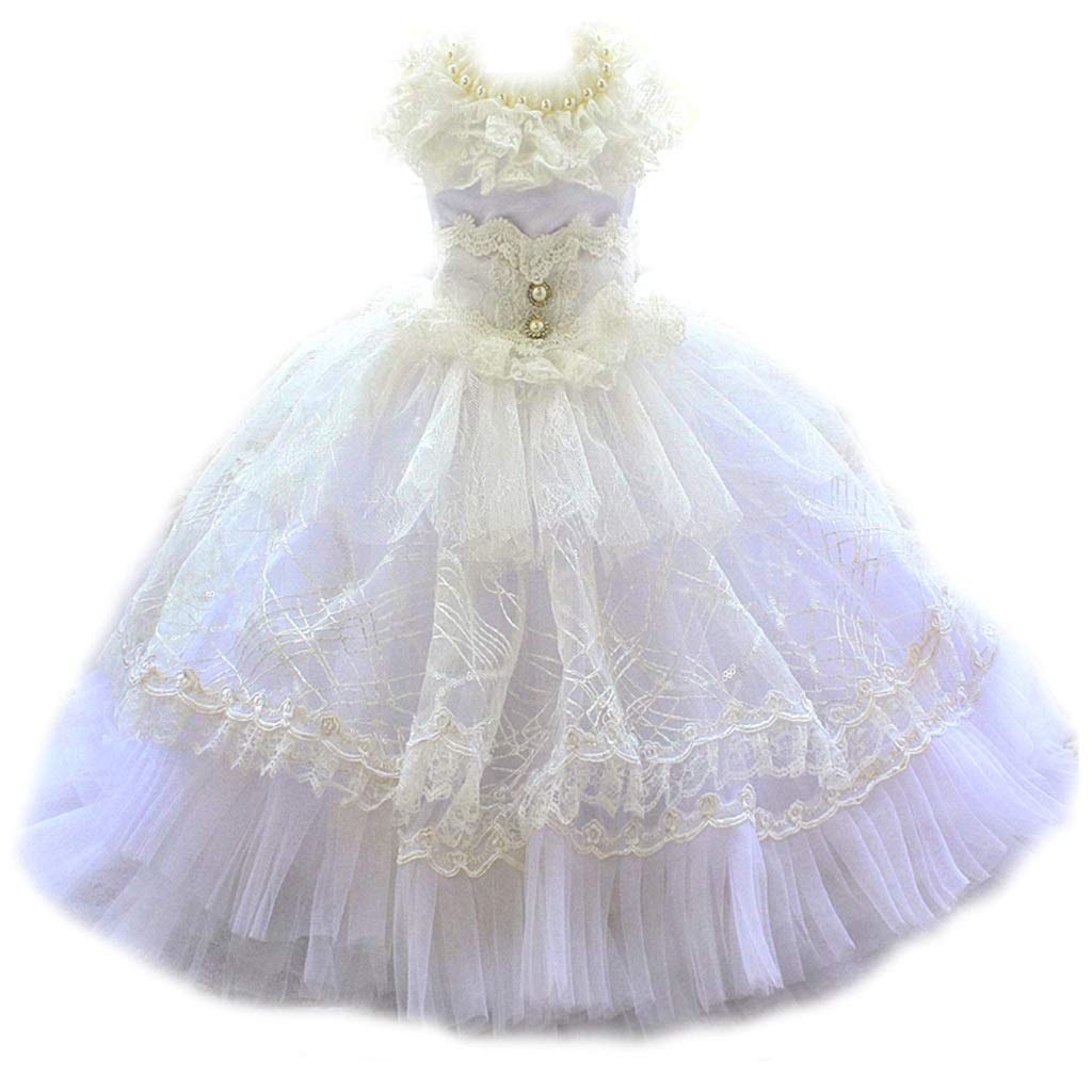 Princess Pet Dog Wedding Dress Cats Dress Puppy Skirt Clothes Pet Tutu Skirt Bride Costume Supplies (Size : Large) (Medium)