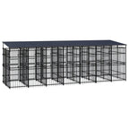 Large Dog Kennel Chicken coopruffland Dog kennelOutdoor Dog Kennel with Roof Steel 138.9 ft虏Suitable for Gardens and courtyards