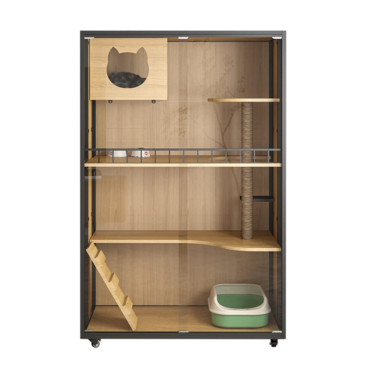Cat House Villa cat Large pet cage Free Space Does not Occupy The Floor Cabinet Cages Indoor