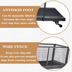 Dog Treadmill for Large Medium Dogs, Pet Running Machine with LCD Display, Supports Up to 220LBS, Adjustable Speed 0.8-12KM/H, Safety Lock and Fence, Easy to Assemble with Wheels