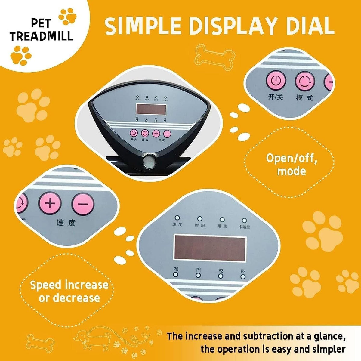 Pet Treadmill,Dog Treadmill Training Machine,Dog Wheel Trainer, with LCD Display,Suitable for Indoor Treadmill,Suitable for Pet Exercise(B)