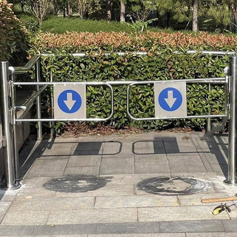 Stainless Steel Swing Safe Gate 90° One Way Access Door for Markets Lines Scenic Bars 100x100cmGate for Secure Entry