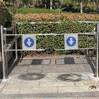 Stainless Steel Swing Safe Gate 90° One Way Access Door for Markets Lines Scenic Bars 100x100cmGate for Secure Entry