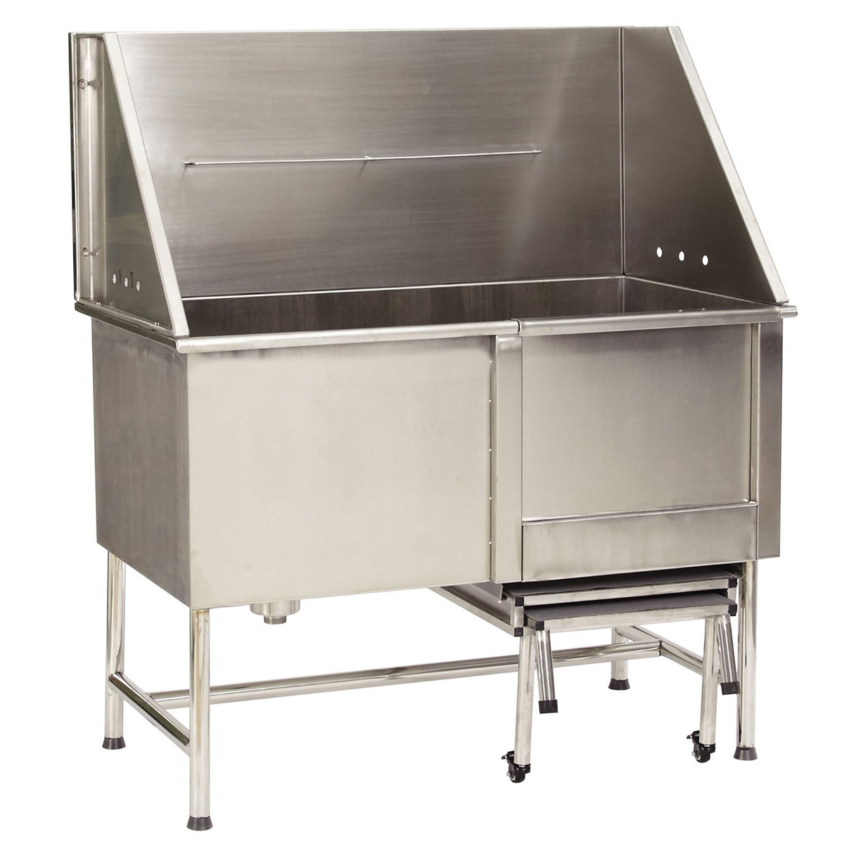 Master Equipment Superior Stainless Left Plumbed Bath Tub, 60-Inch