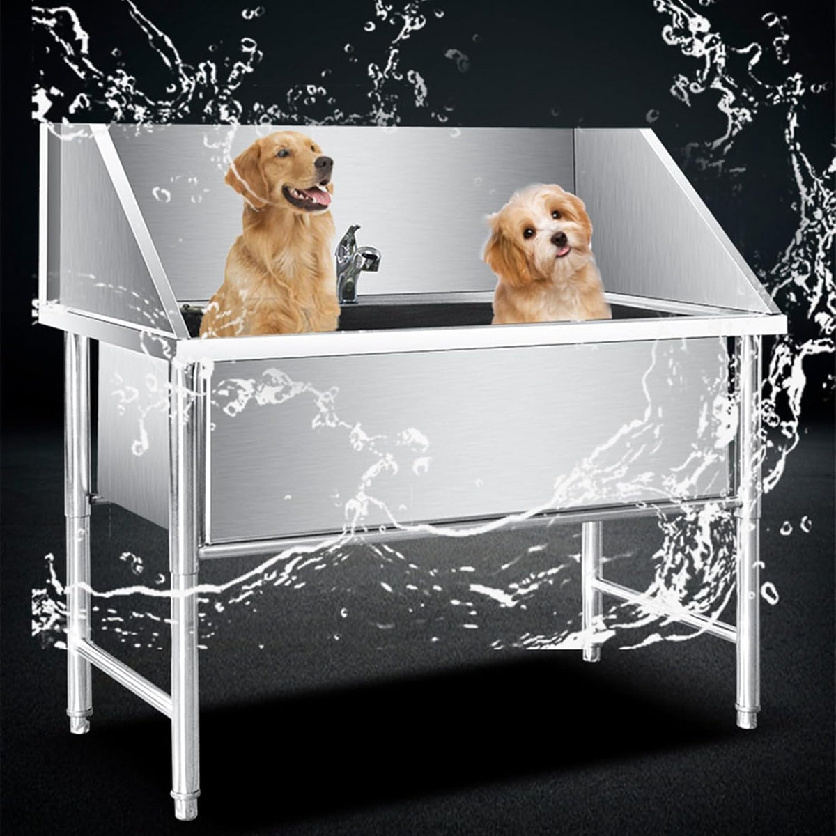 Stainless Steel Bathtub Professional Stainless Steel Dog Bathtub Station Pet Cleaning Station Home Dog Grooming Bathtub Grooming Bathtub Station