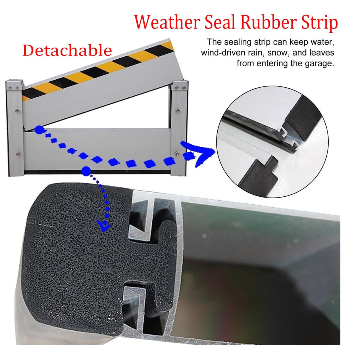 Reusable Metal Aluminum Flood Barriers/Gates for Home Doors, 2ft - 15.7ft Long Flood Prevention Barrier Water Stopper Shield,for Outside/Indoor/Garage Door/Basement/ (Color : L 460cm(15.1ft