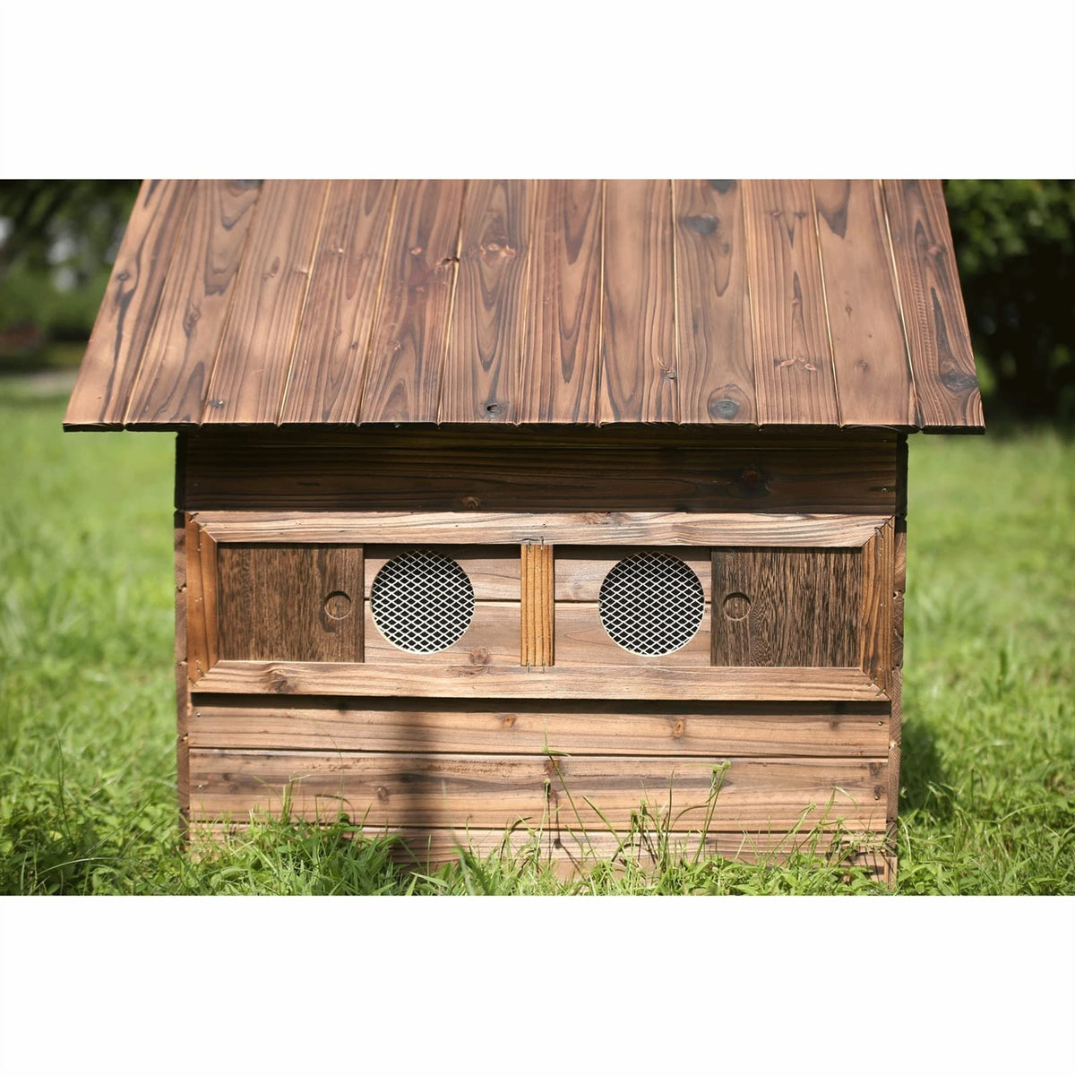 Dog House,Wooden Outdoor with Door Window Pet Log Cabin Kennel,Weather Resistant Waterproof with Door Flap Home Pet Furniture,for Small Medium Large Animals (Size : X-Large) ()