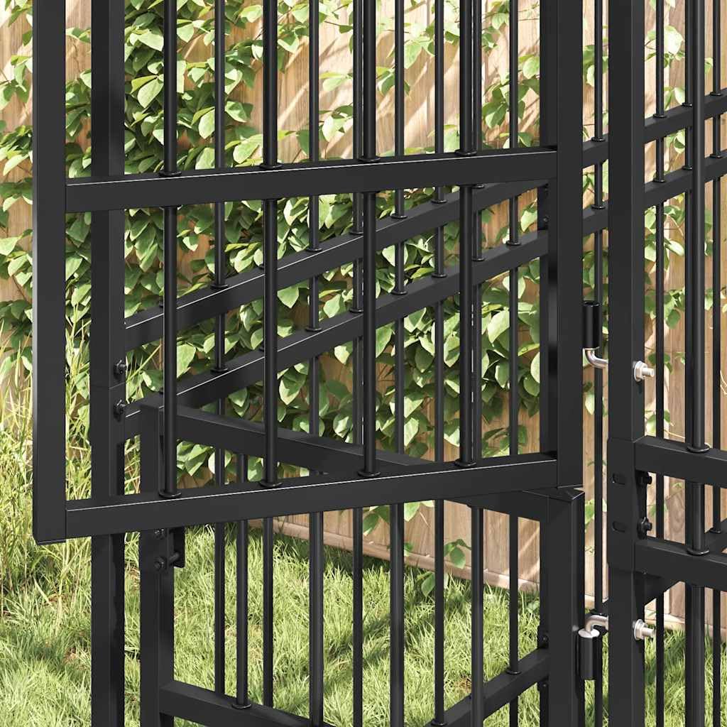 Outdoor Dog Kennel 158.8 ft2 Powder Coated Steel