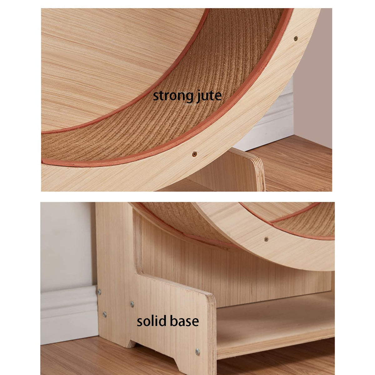 Solid Wood Cat Toys Silent Cat Treadmill Household Cat Supplies Roller Pet Accessories Creative Large Cat Climbing Frame