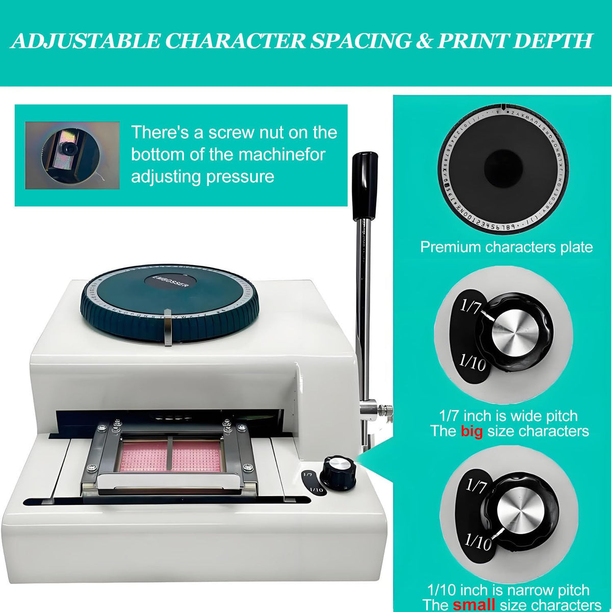 Manual Dog Tag Embosser Machine - Emboss 72 Characters - Includes 30 Aluminum Tags & PVC Card - Perfect for Custom Pet ID Tags & Personalization
