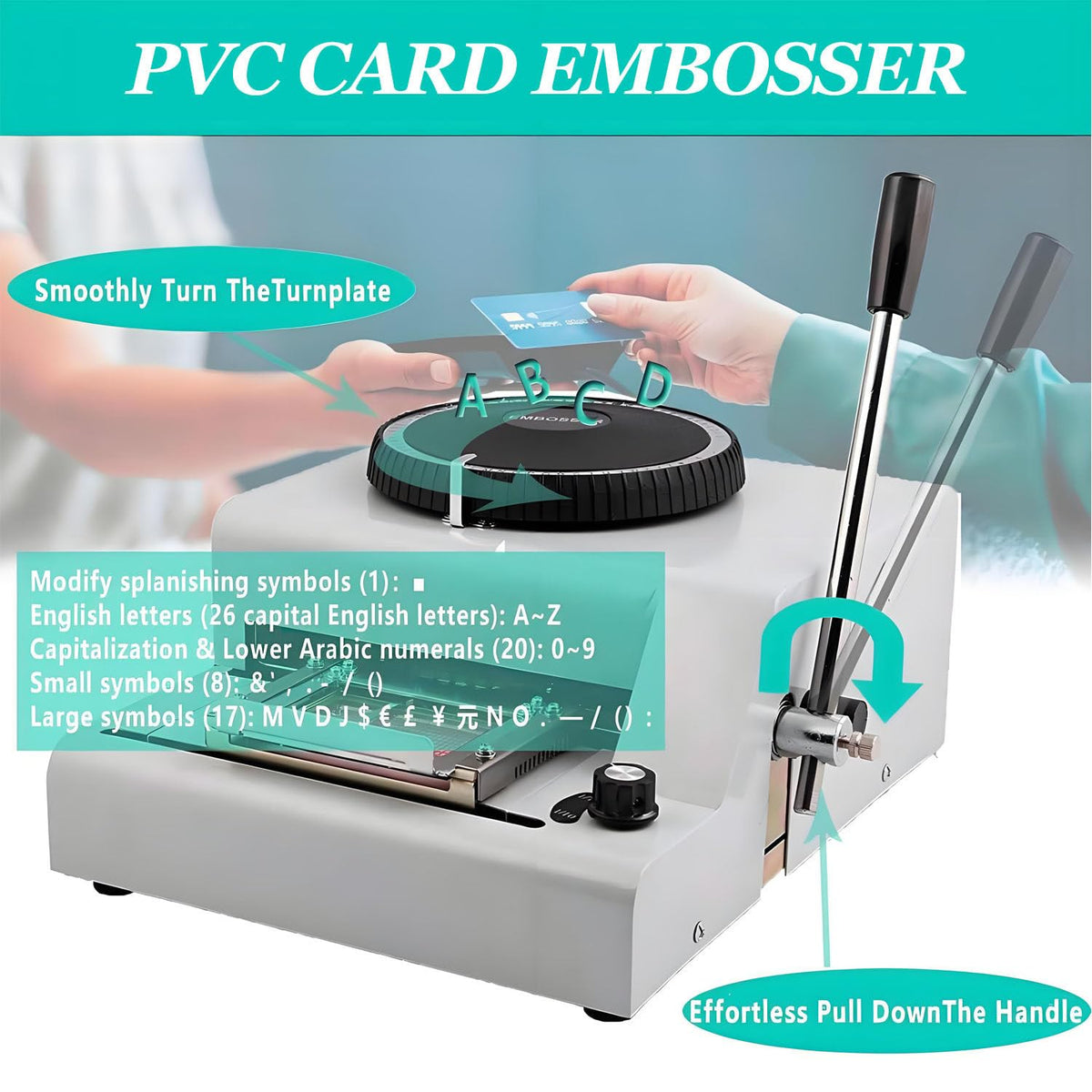 Manual Dog Tag Embosser Machine - Emboss 72 Characters - Includes 30 Aluminum Tags & PVC Card - Perfect for Custom Pet ID Tags & Personalization