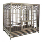 VIDECOR Heavy-Duty Dog Crate, Dog Cage, for Medium and Large Dogs, Small Door with Skylight, Easy Cleaning, Pet Cage,125 * 93 * 115cm