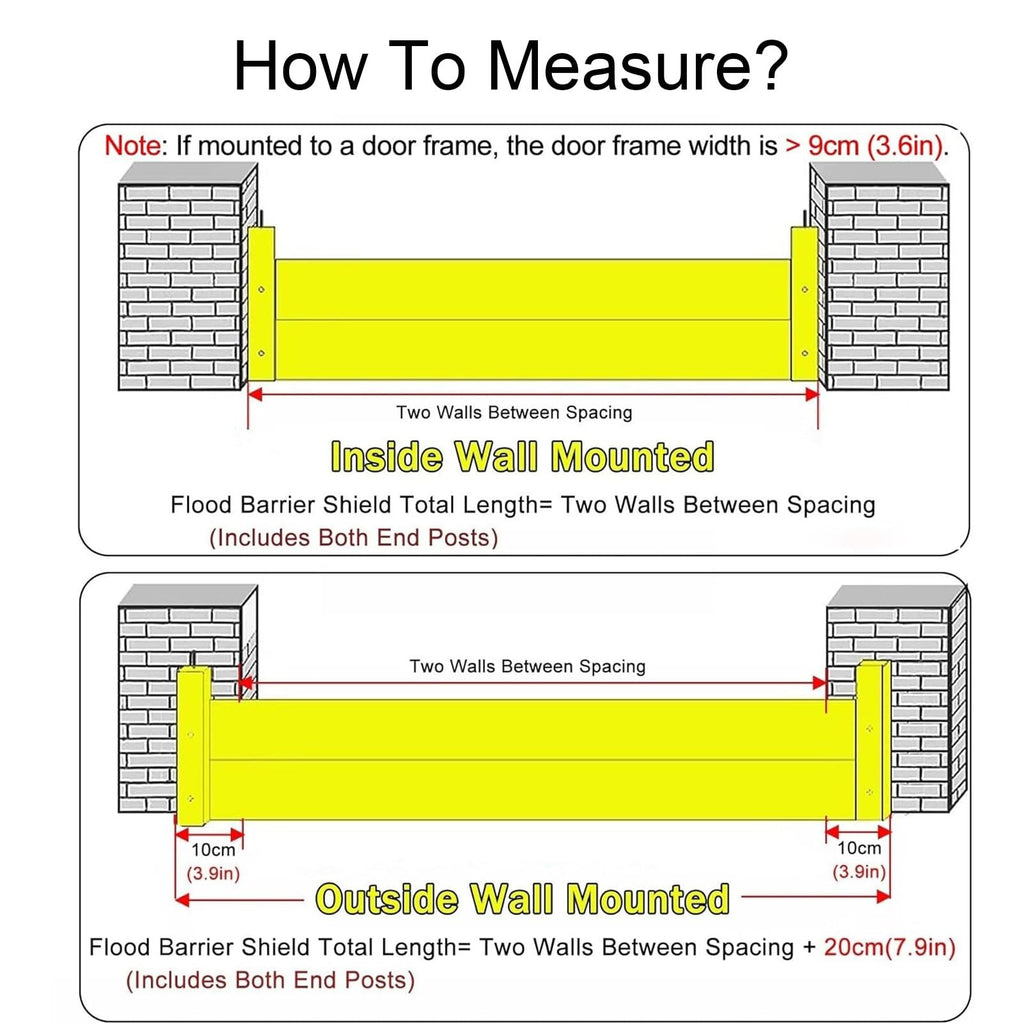 Aluminum Flood Barriers/Gates for Home Doors, Reusable Flood Prevention Barrier Water Stopper Shield for Outside/Indoor/Garage Door/Basement Entrance/Patio/Gates Subways(H 4ft/120cm,L 350cm(11.5ft))