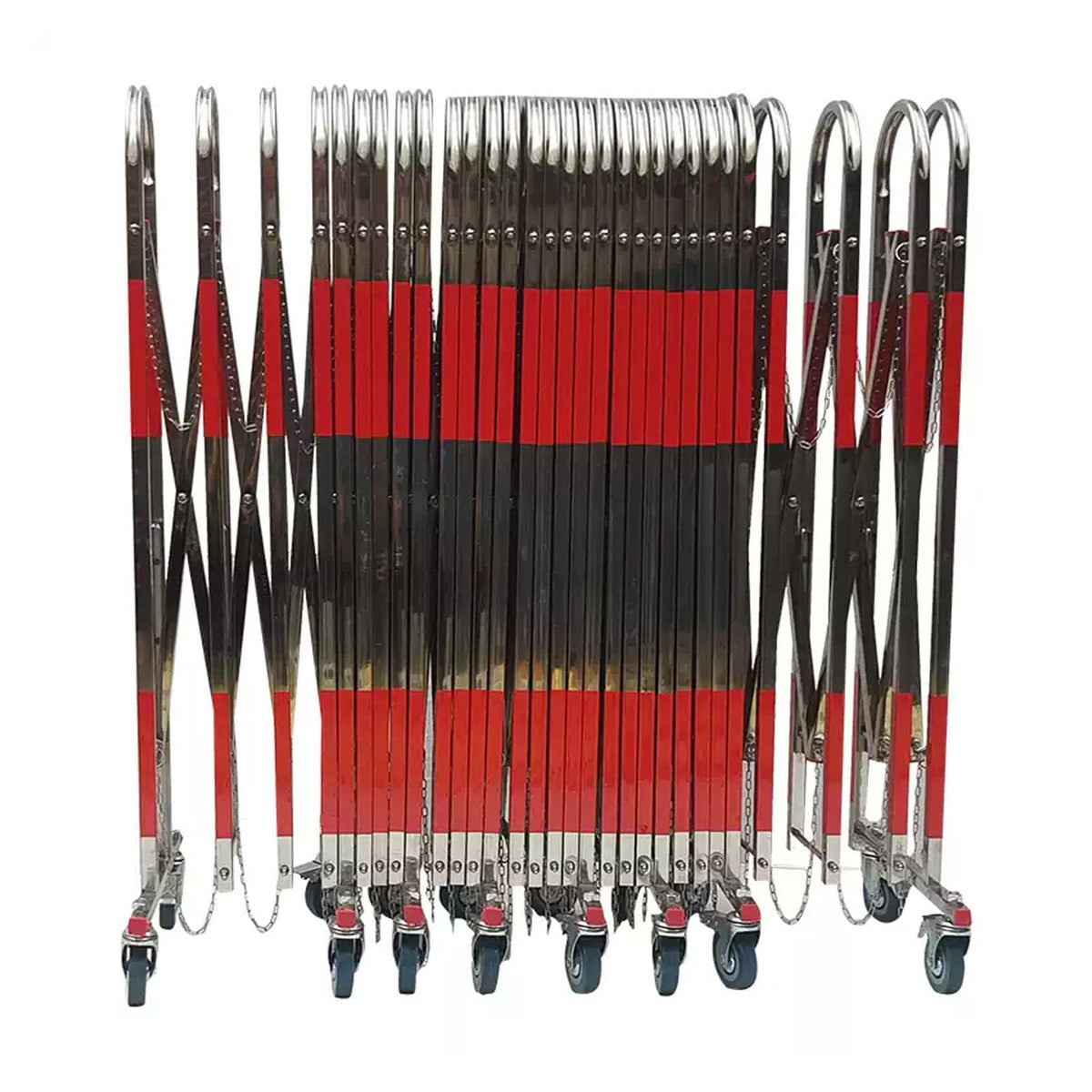 Portable Folding Traffic Barrier 33ft Expandable Water-Filled Safety Fence Red Plastic Road Safety Barricade for Road Protection, Red-1.1 * 9 Meters
