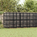 Large Outdoor Dog Kennel, Heavy Duty Powder-Coated Steel Pet Exercise Playpen for Large Breeds, Secure Lockable Walk-in Dog Run for Garden and Backyard