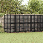 Large Outdoor Dog Kennel, Heavy Duty Powder-Coated Steel Pet Exercise Playpen for Large Breeds, Secure Lockable Walk-in Dog Run for Garden and Backyard