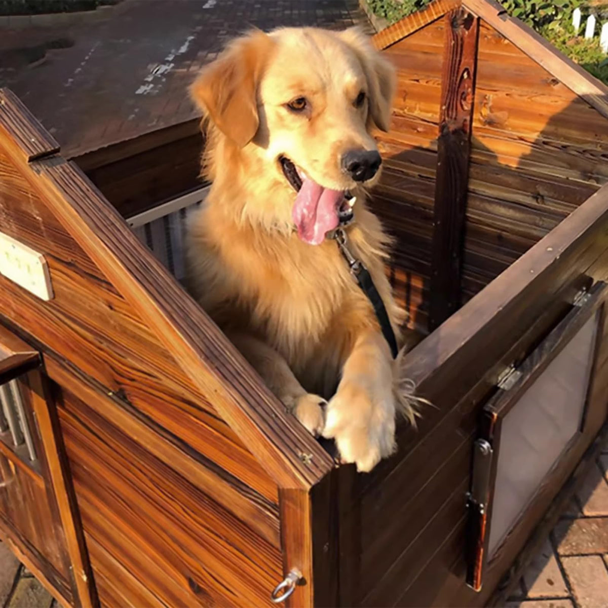 Dog Kennel, Wooden Luxury Dog House, Extra Strong Dog Cage, for Playing and Resting, for Small Medium Large Dogs Indoor Outdoor,A-XXXL