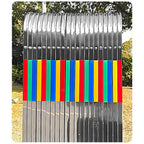 Expandable Folding Door Gate, Mobile Safety Barrier with Casters, Stainless Steel Traffic Fence for Warehouse, Garage, Driveway - 1.6x8m Portable Barricade