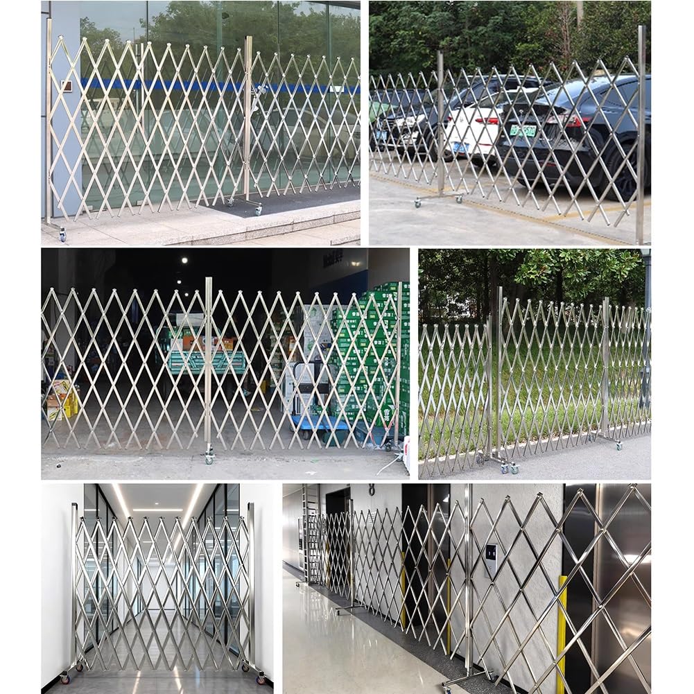 Portable 360° Rotating Safety Barrier - Expandable Stainless Steel Traffic Fence Gate (1.5 * 3m) for Ultimate Security, Road Control & Foldable Design