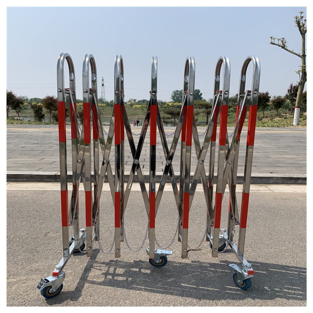 Stainless Steel Expandable Barricade Gate for Garages Schools and Malls Retractable Traffic Fence Multicolor 1.5x9m