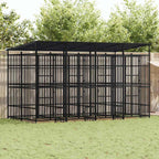 Large Outdoor Dog Kennel, Heavy Duty Powder-Coated Steel Pet Playpen for Backyard, Durable Enclosure for Dogs, Cats and Small Animals, 153.9 x 78.7 x 89.8 Inches