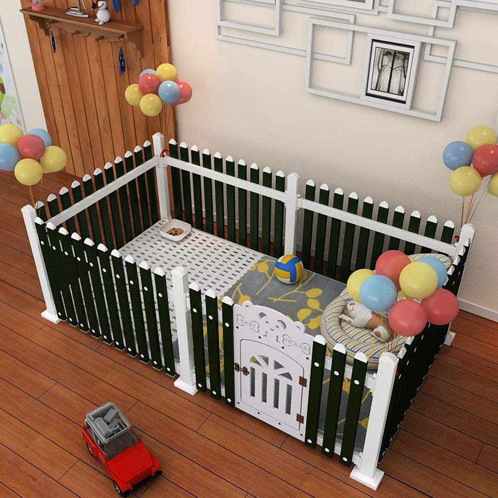 Crate Pet Fence Removable Small and Medium-Sized Dog Cage Dog Fence Pet Supplies 1 1.5m Pet Playpen (Black)
