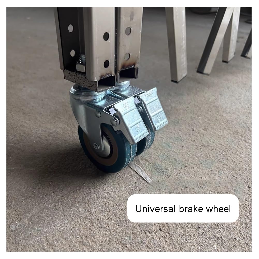 Adjustable Stainless Steel Expandable Gate with Wheels, Retractable Traffic Barrier for Driveway, Flexible Crowd Control Solution, Safe and Durable Barrier System