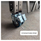 Adjustable Stainless Steel Expandable Gate with Wheels, Retractable Traffic Barrier for Driveway, Flexible Crowd Control Solution, Safe and Durable Barrier System