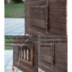 Dog House,Wooden Outdoor with Door Window Pet Log Cabin Kennel,Weather Resistant Waterproof with Door Flap Home Pet Furniture,for Small Medium Large Animals (Size : Small) ()