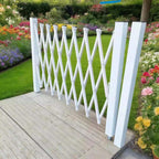 Expandable Security Gate - Heavy Duty 360° Rolling Barricade, Flexible Galvanized Steel Folding Garden Door with Handle, Ground Fixed, H: 1.5m x L: 4m - Ideal for Security Barriers