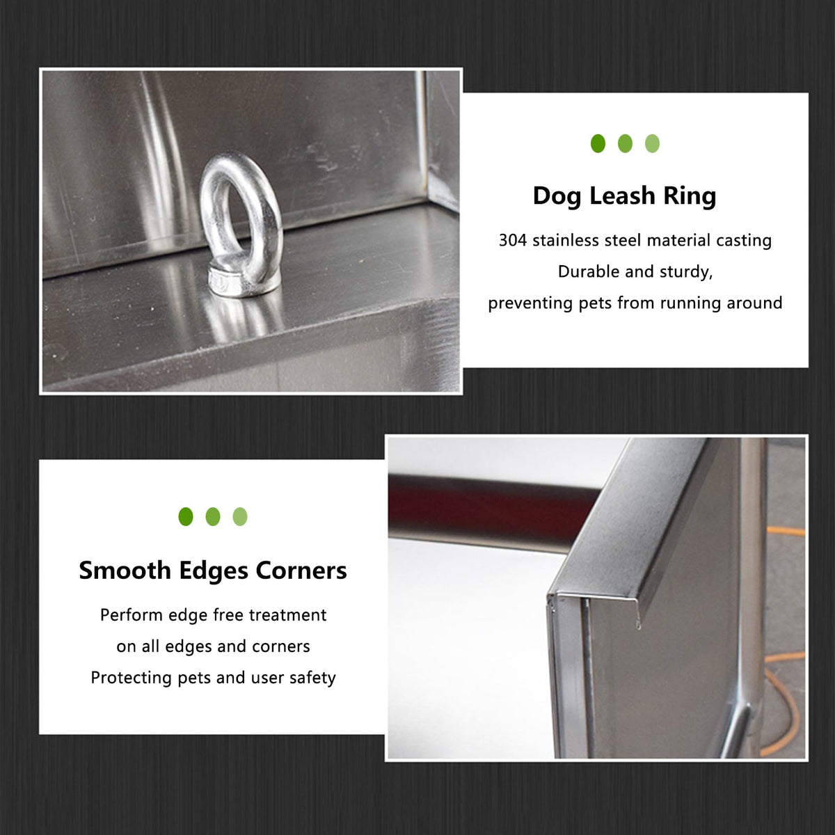 Dog Grooming Tub with Sliding Door,Pet Wash Bath Station,Dog Bathtub Station,Professional Stainless Steel Dog Grooming Bathing Station,Wash Shower Sink for Larg,47in/120cm