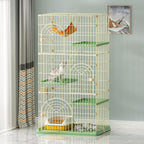 Ventilated Outdoor Pet Cage Playpen Extra Large Free Space Pet Cabin Indoor Pet House Pet Supplies,Pink-84 * 61 * 110cm
