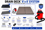 8' X 8' Quick N' Clean Modular Plastic Drain Deck