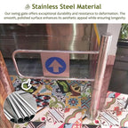 This Universal Stainless Steel 1Way Swing Gate 2043" Width RightHand Single Door Revolving Entrance Gate Enhanced Security for Safety and Durability