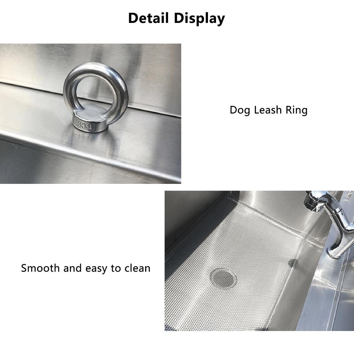 Professional Pet Dog Grooming Tub,Stainless Steel Dog Bathing Station,Washing Sink for Home,Dog Bathtub for Large, Medium & Small Pets,with Faucet,Bathtub for P,Depth 30cm/11.8in-120cm/47.2in