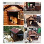 Dog Kennel, Wooden Luxury Dog House, Extra Strong Dog Cage, for Playing and Resting, for Small Medium Large Dogs Indoor Outdoor,A-XXL