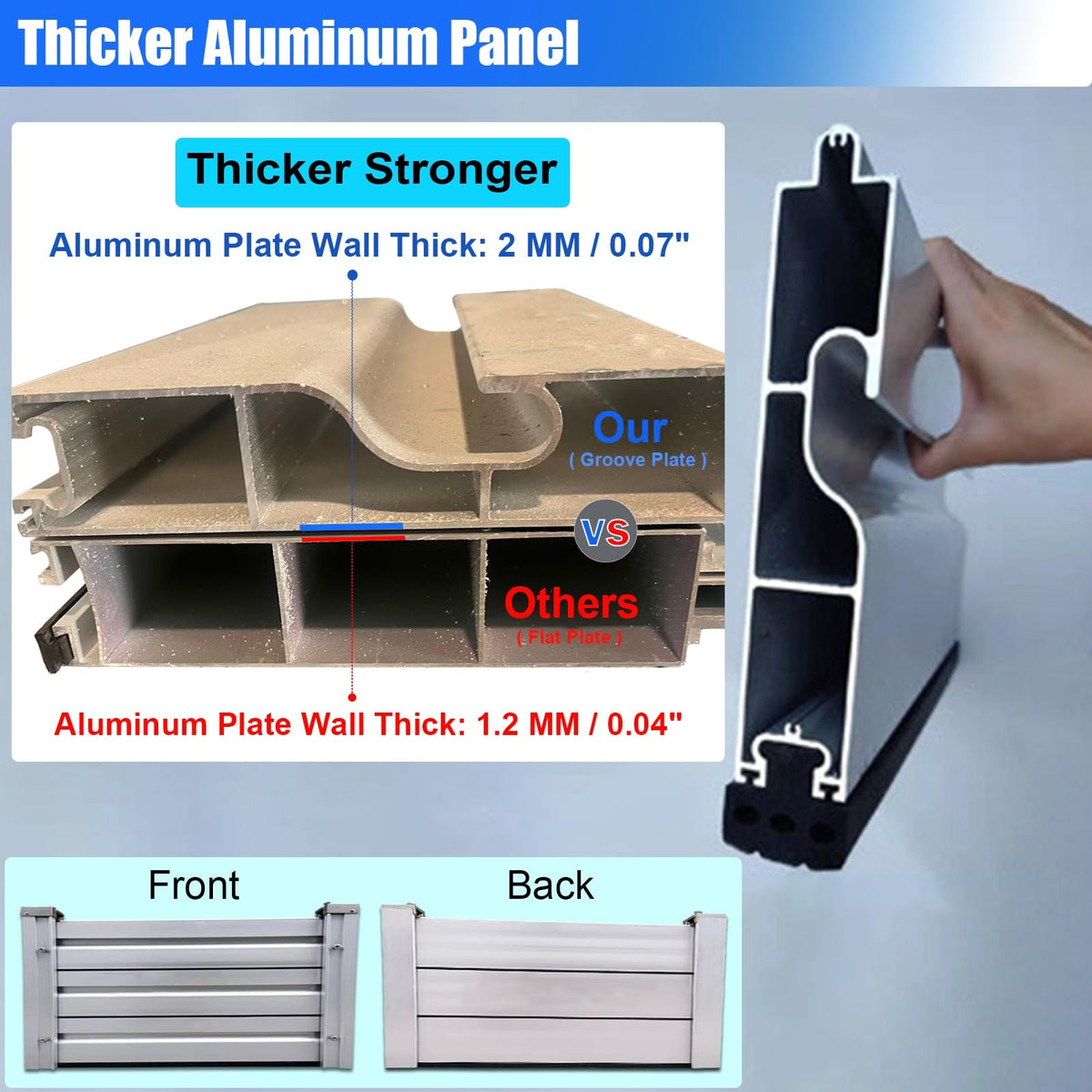 1.5ft-20.1ft L Doorway Removable Flood Defence Gates, Thickened Aluminum Flood Protection Barrier, Temporary & Long-Term Water Stopper Baffle for Garage Home(L-16.1ft/490.7cm/193")
