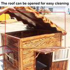 with Roof Wooden Wooden Dog Kennel, for Small, Medium, Large Dogs Indoor Outdoor, Dog Kennel for Playing and Resting, Ventilate & Easy Clean,A-XXXL
