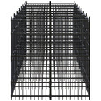 Dog Kennel Enclosure Houses Outside, Black Powder-Coated Steel Cage, Dogs, Outdoor Pet Run, House, Kennels